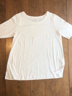 J. Jill Pima Cotton Slub Tee Women’s Size Medium Scoop Neck Casual Tee
